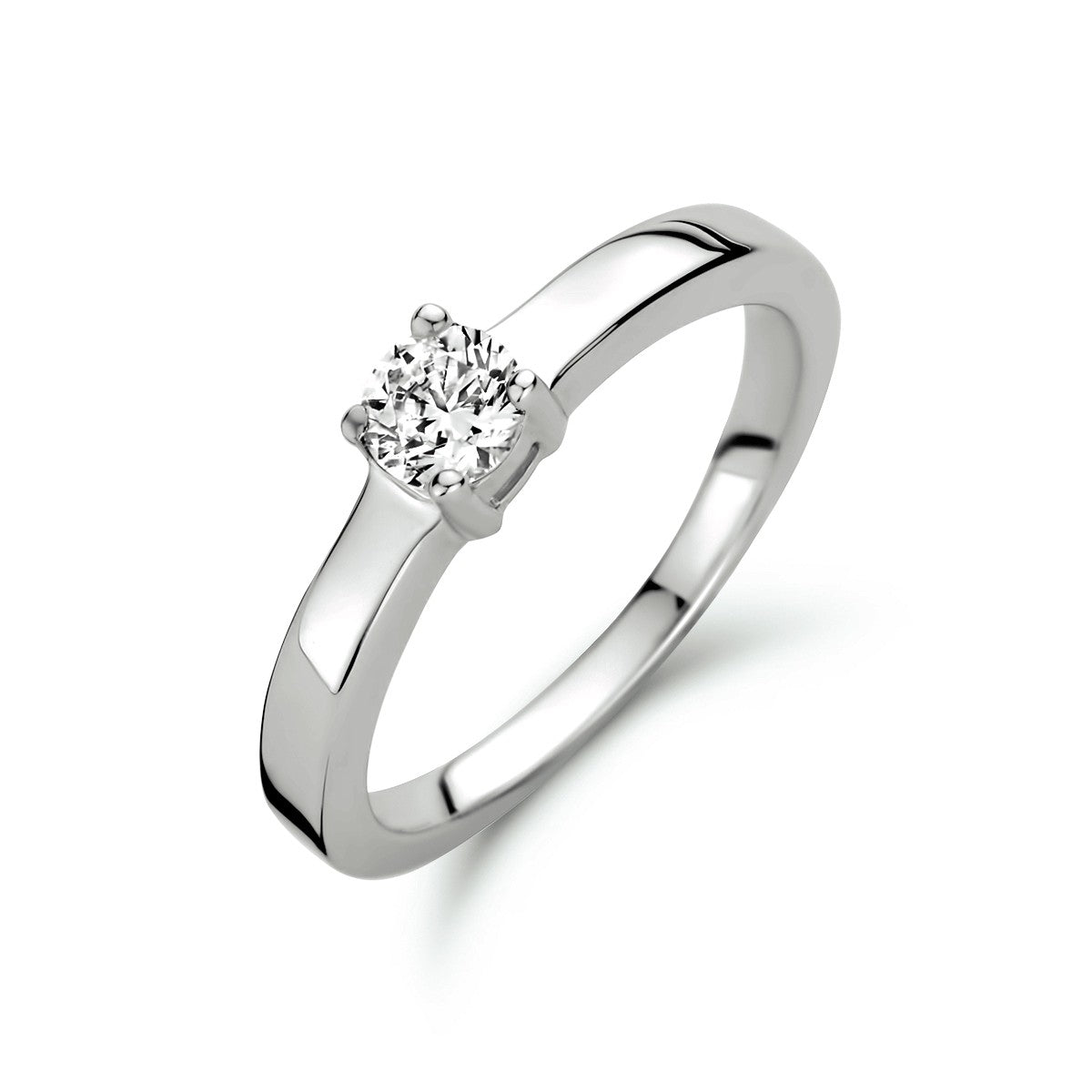 Gerhodineerd Zilver Ring Met Zirkonia 1311159 - PansiteNederland.nl