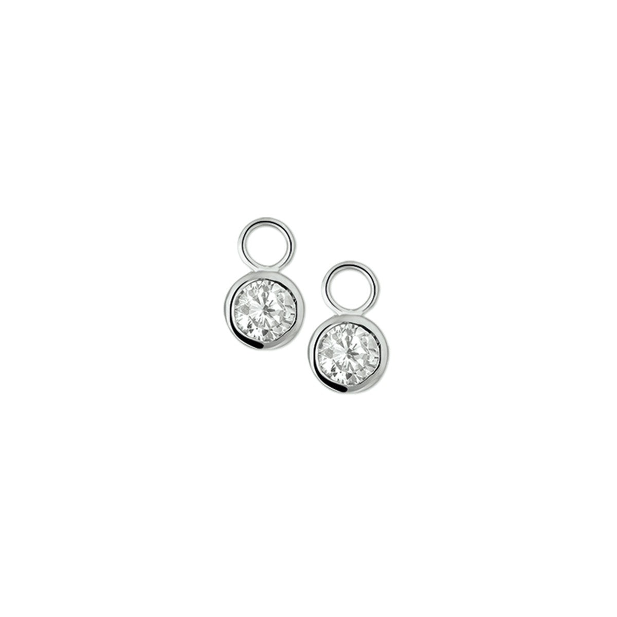 Zilver Gerhodineerd Oorringhangers Zirkonia 1313312 - PansiteNederland.nl