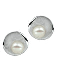 Zilver Gerhodineerd Oorknoppen Parel Poli/Mat 1314034