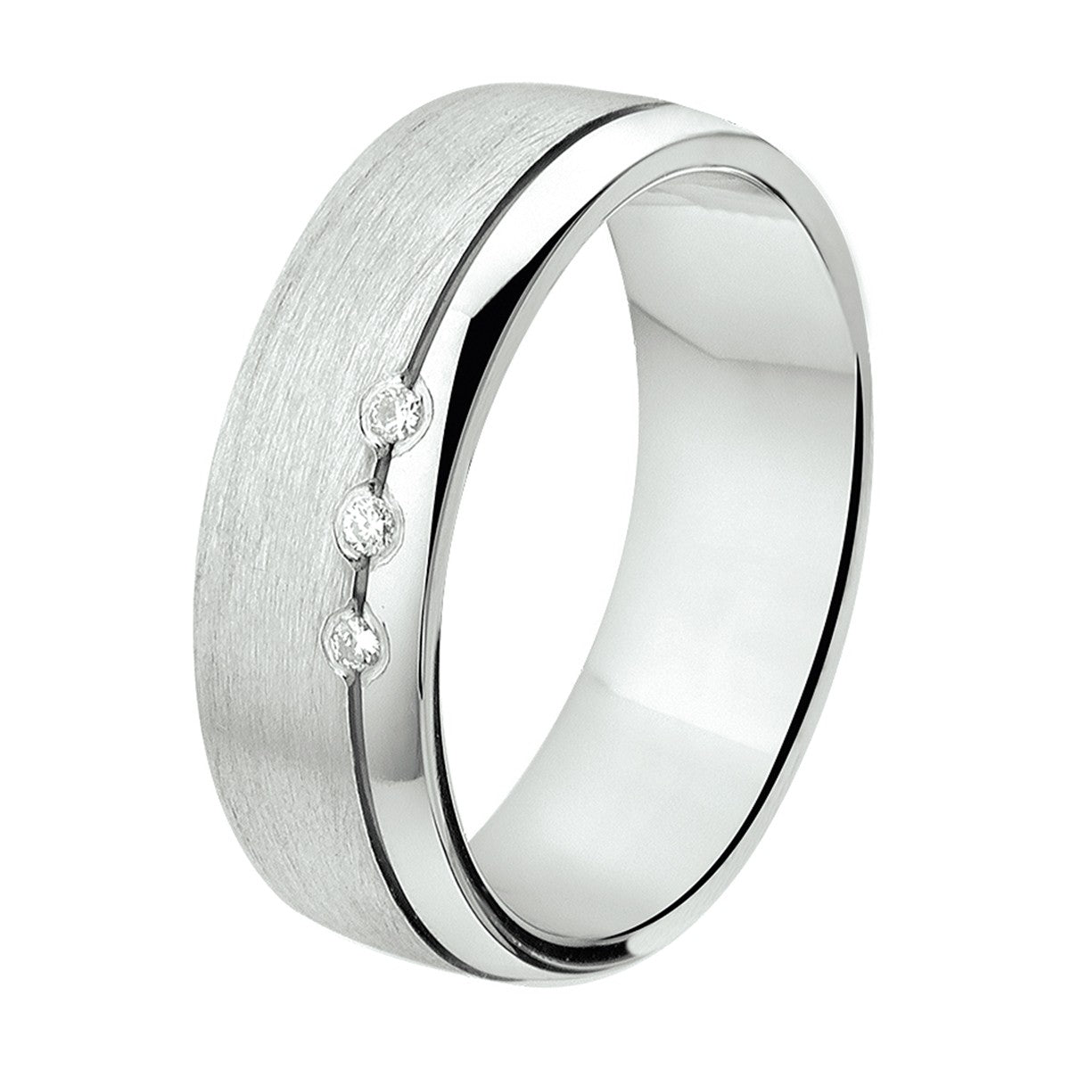Gerhodineerd Zilver Ring A312 - 6 Mm 0.03Ct H Si 1315594 - PansiteNederland.nl