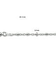 Zilver gerhodineerd enkelbandje buisjes 24 + 2 cm 1316915 - PansiteNederland.nl