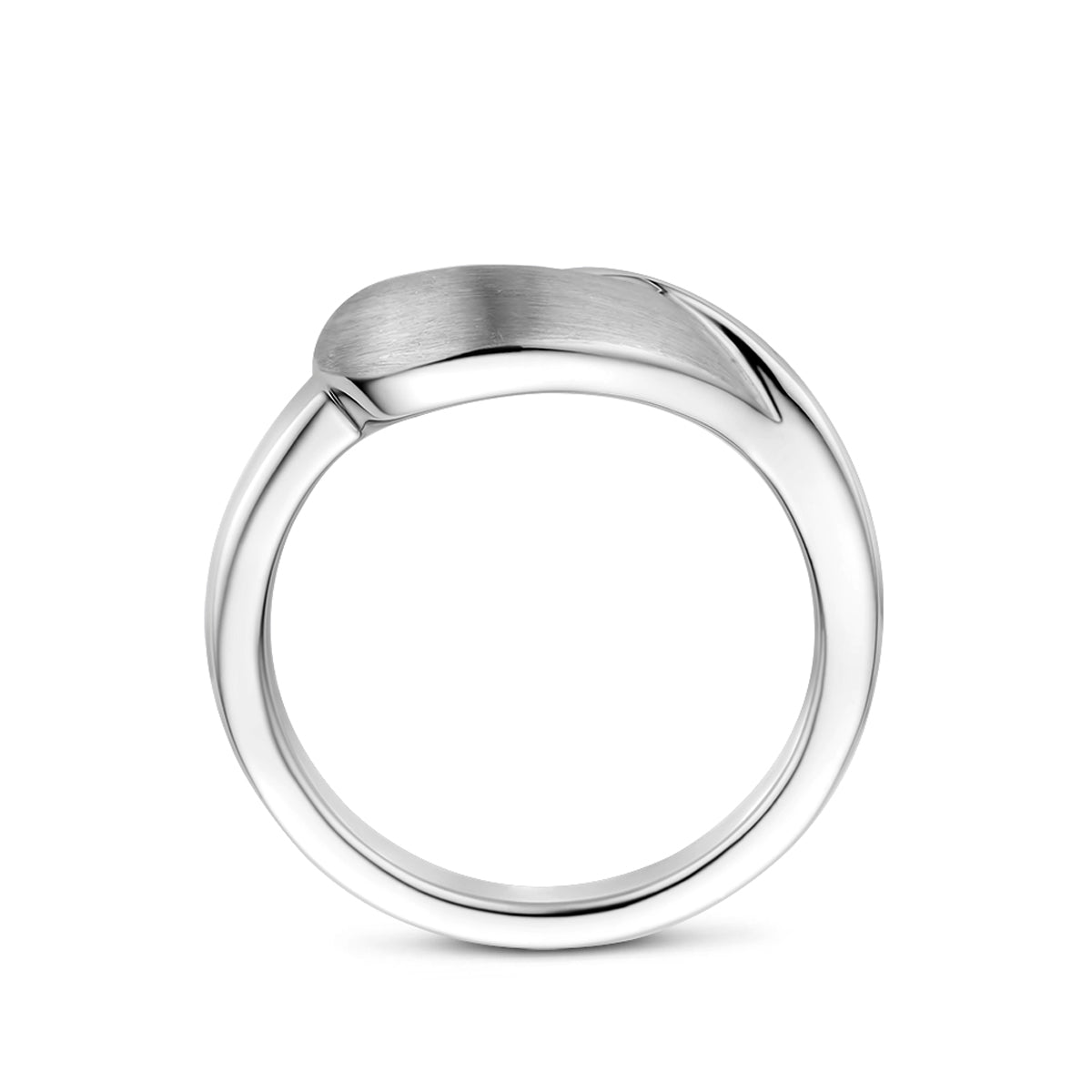Ring poli/mat zilver