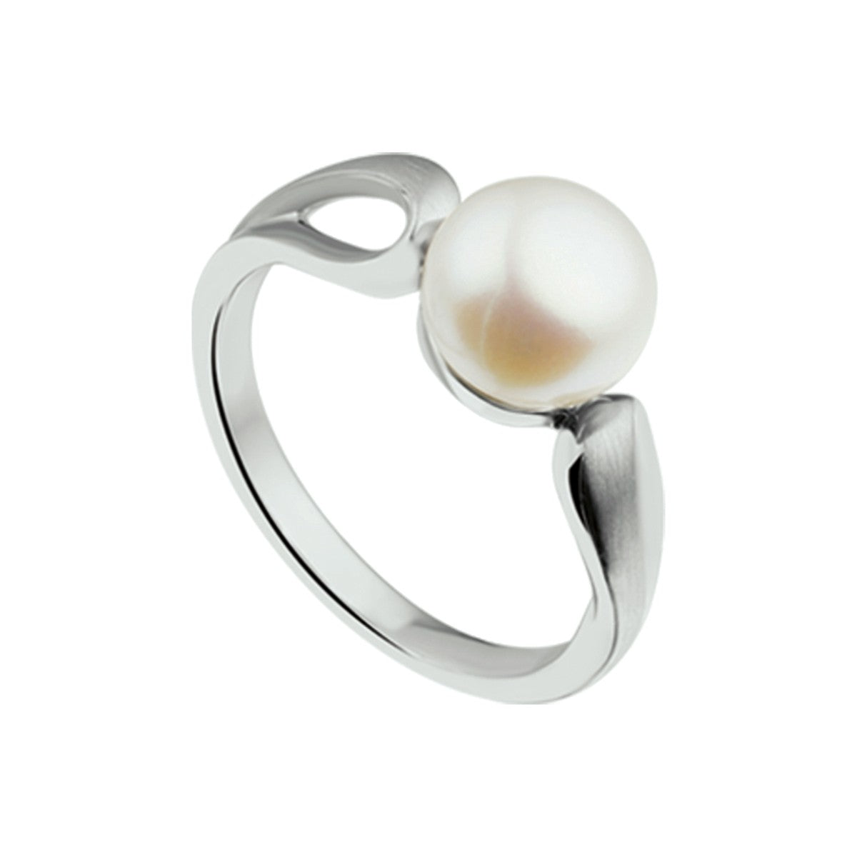 Gerhodineerd Zilver Ring Parel Poli/Mat 1317456 - PansiteNederland.nl