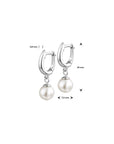 Zilver Gerhodineerd Klapoorringen Parel 1317525 - PansiteNederland.nl