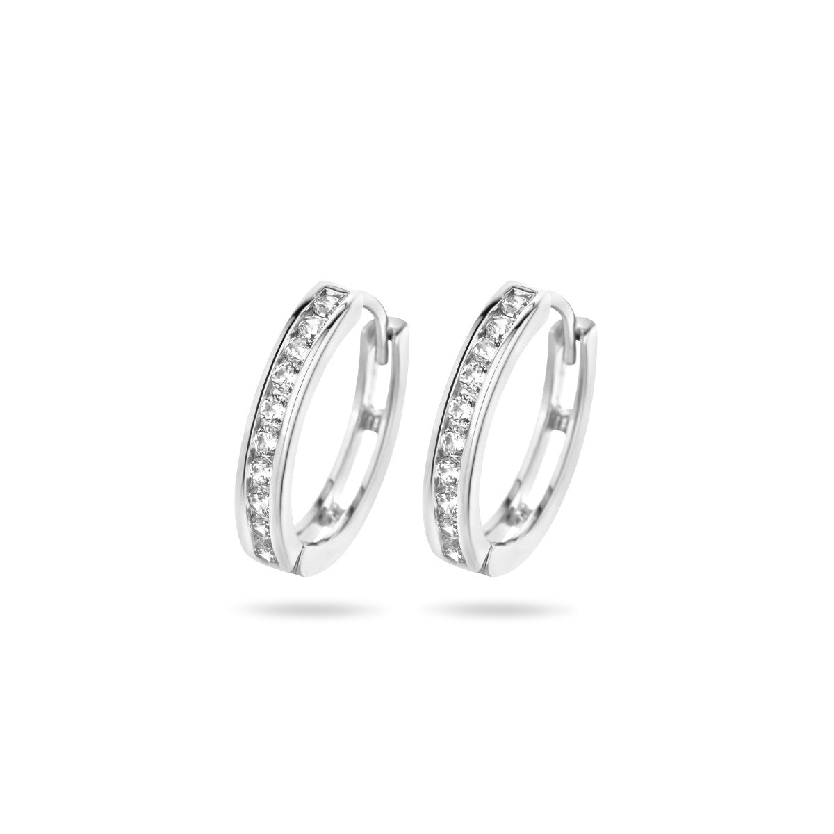 Zilver Gerhodineerd Klapoorringen 2,5MM Zirkonia 1317872 - PansiteNederland.nl