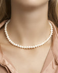 zilver gerhodineerd collier parel 7,5 mm 42 + 4 cm 1318138 - PansiteNederland.nl