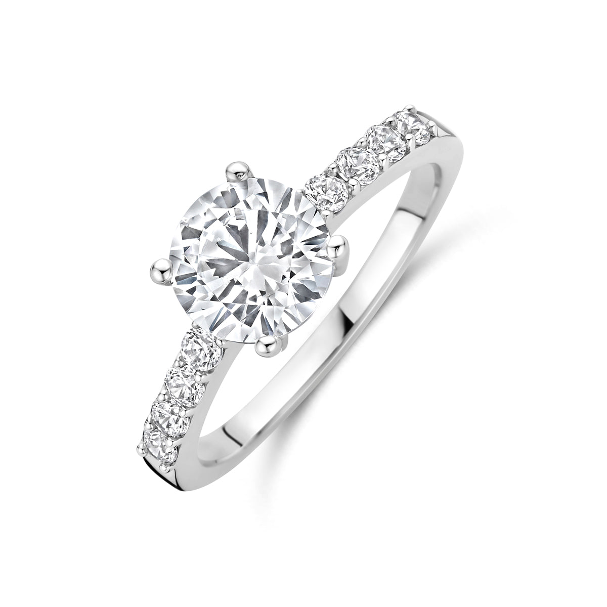 Ring zirkonia zilver
