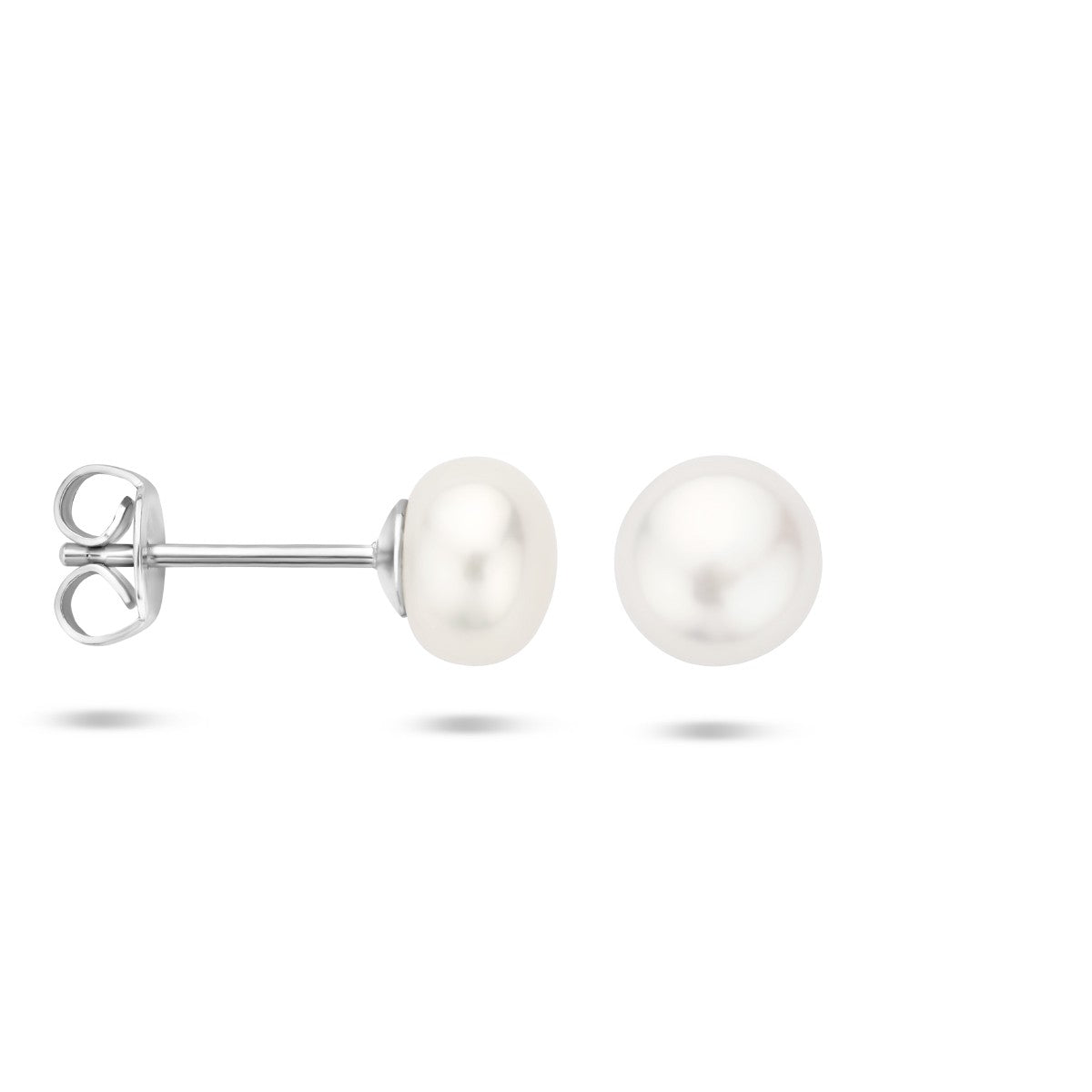 Zilver Gerhodineerd Oorknoppen Parel 1318358 - PansiteNederland.nl