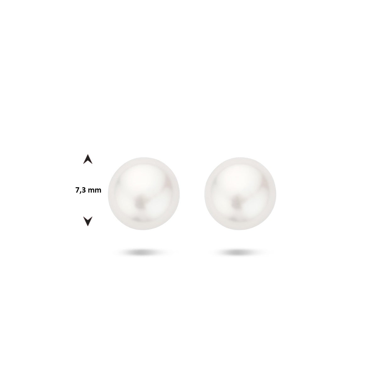 Zilver Gerhodineerd Oorknoppen Parel 1318358 - PansiteNederland.nl