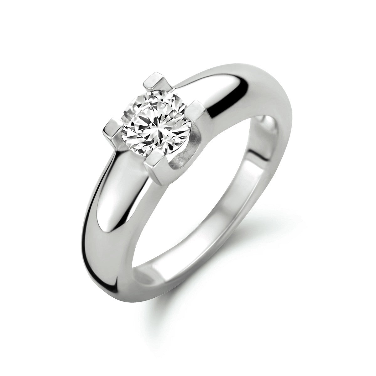 Gerhodineerd Zilver Ring Met Zirkonia 1318669 - PansiteNederland.nl