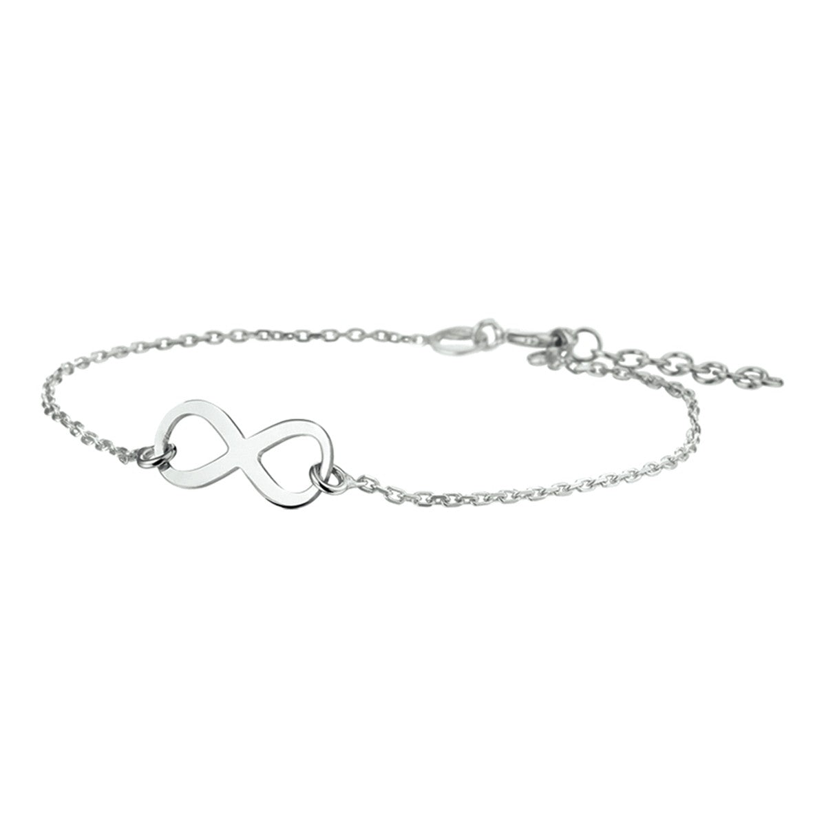 Zilver Gerhodineerd Armband Infinity 17 + 2,5 Cm 1318717 - PansiteNederland.nl