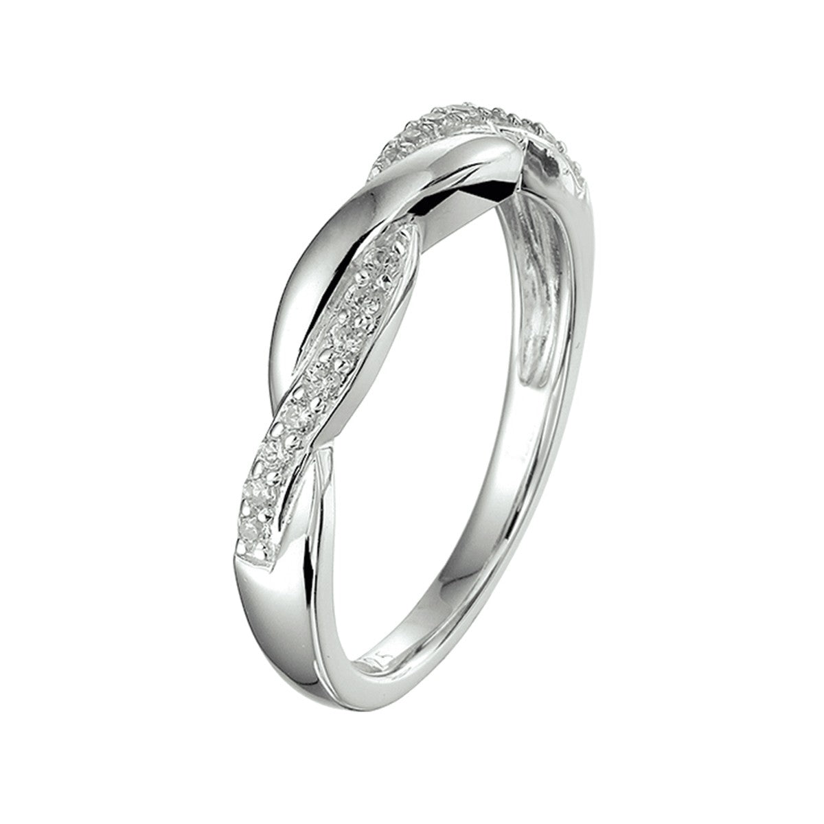 Gerhodineerd Zilver Ring Met Zirkonia 1318722 - PansiteNederland.nl
