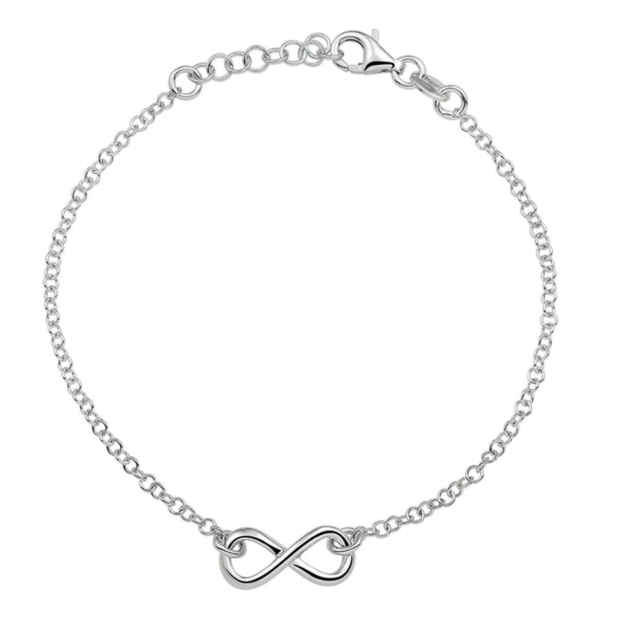 Zilver Gerhodineerd Armband Infinity 17 + 2 Cm 1318800 - PansiteNederland.nl