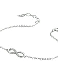 Zilver Gerhodineerd Armband Infinity Zirkonia 1318855