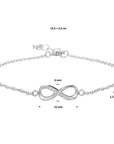 Zilver Gerhodineerd Armband Infinity Zirkonia 1318855