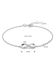 Zilver Gerhodineerd Armband Infinity Zirkonia 1318855