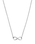 zilver gerhodineerd collier infinity zirkonia 41 + 4 cm 1318856