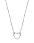 zilver gerhodineerd collier hart 41 + 4 cm 1318915