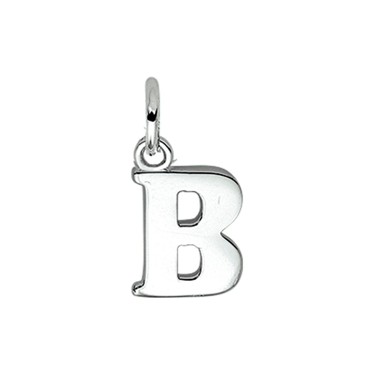 Hanger letter B 12,6 mm zilver #Letter_B