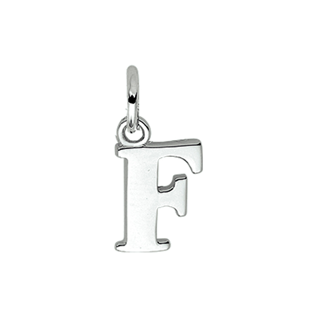 Hanger letter F 12,6 mm zilver #Letter_F