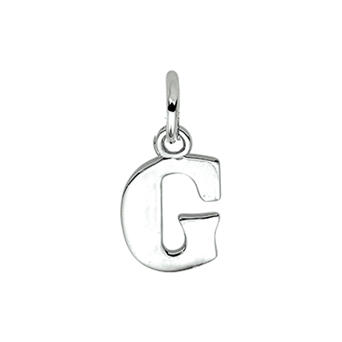 Hanger letter G 12,6 mm zilver #Letter_G
