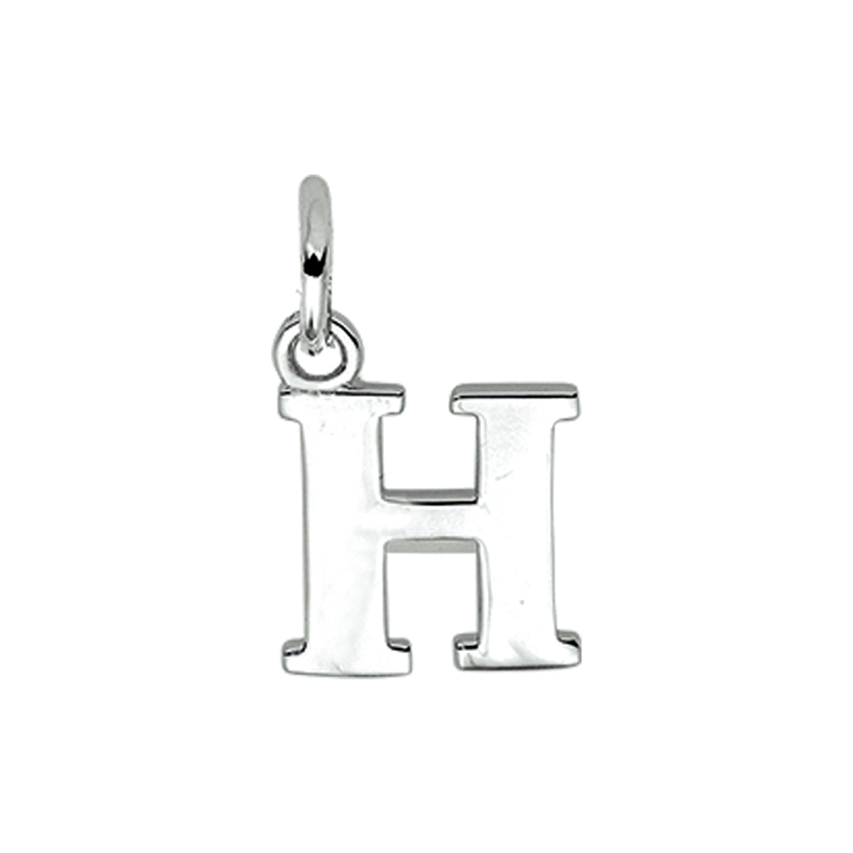Hanger letter H 12,6 mm zilver #Letter_H