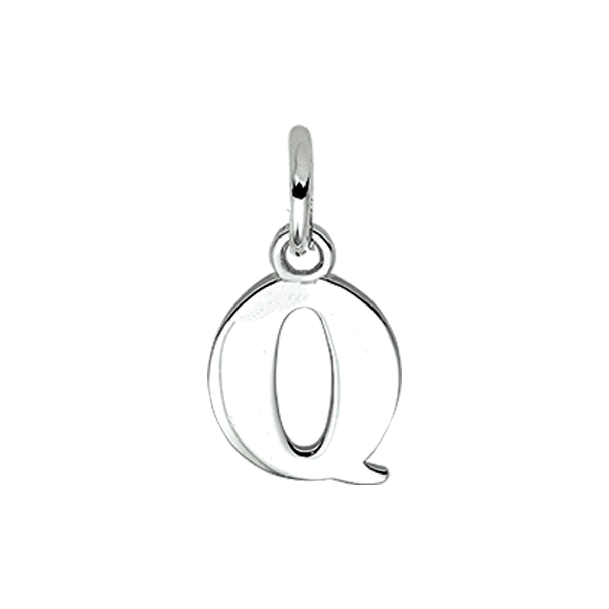 Hanger letter Q 12,2 mm zilver #Letter_Q