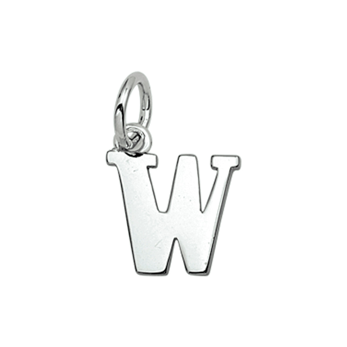 Hanger letter W 12,6 mm zilver #Letter_W