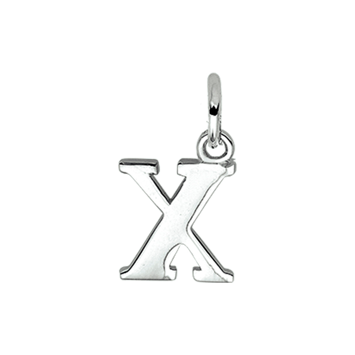 Hanger letter X 12,5 mm zilver #Letter_X