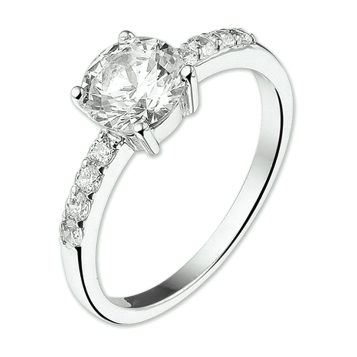 Gerhodineerd Zilver Ring Met Zirkonia 1319262 - PansiteNederland.nl