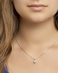 zilver gerhodineerd collier zirkonia 41 + 4 cm 1319565