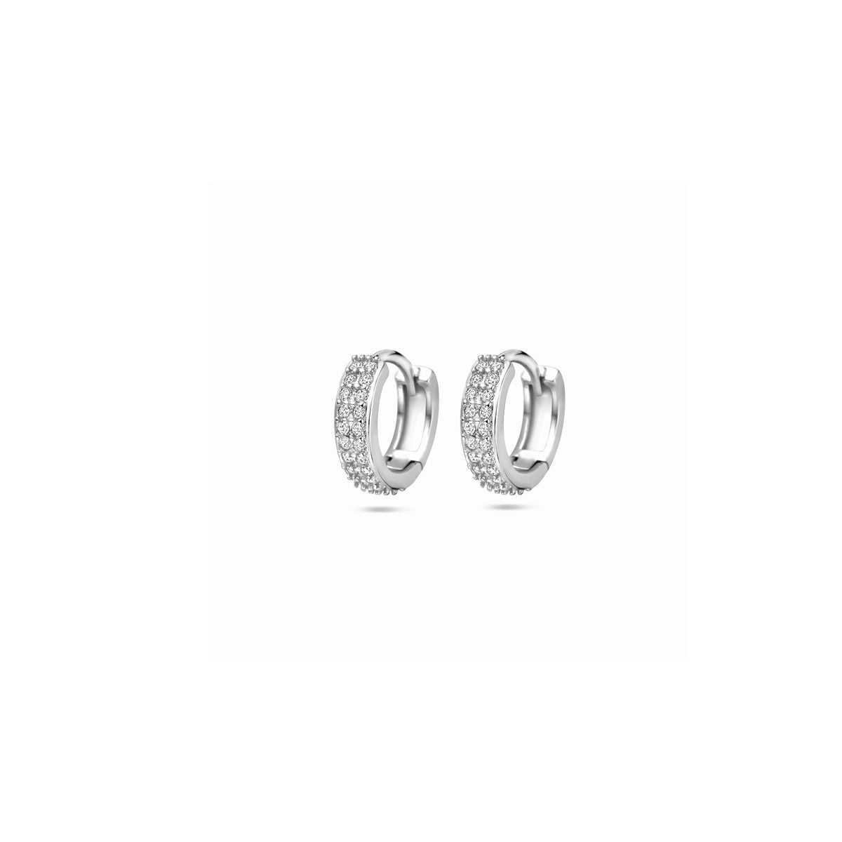 Zilver Gerhodineerd Klapoorringen Zirkonia 1320024 - PansiteNederland.nl