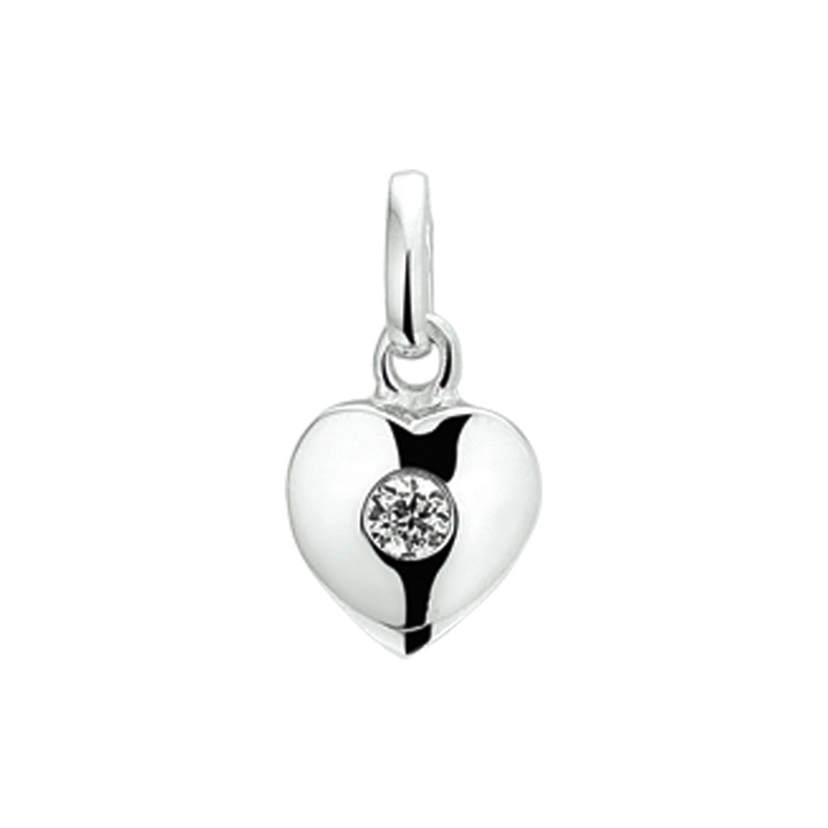 zilver gerhodineerd hanger hart en zirkonia 1320033 - PansiteNederland.nl