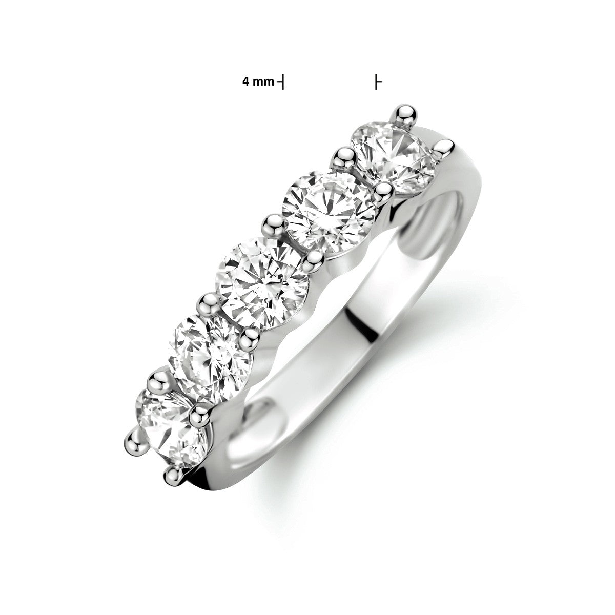 Gerhodineerd Zilver Ring Met Zirkonia 1320231 - PansiteNederland.nl