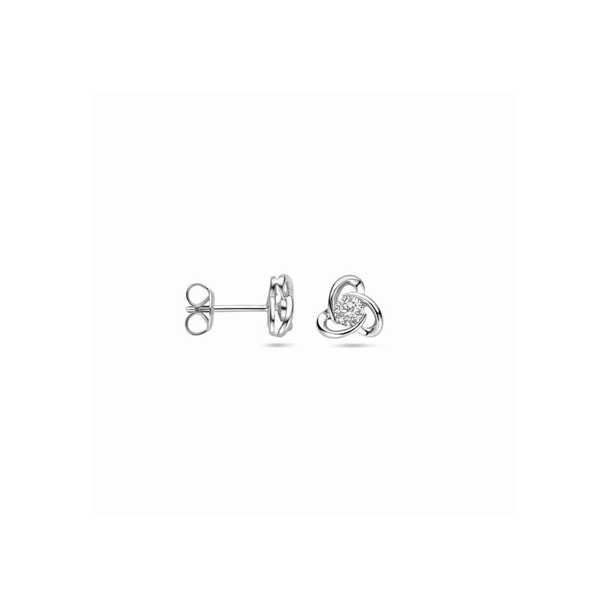 Zilver Gerhodineerd Oorknoppen Zirkonia 1320603 - PansiteNederland.nl