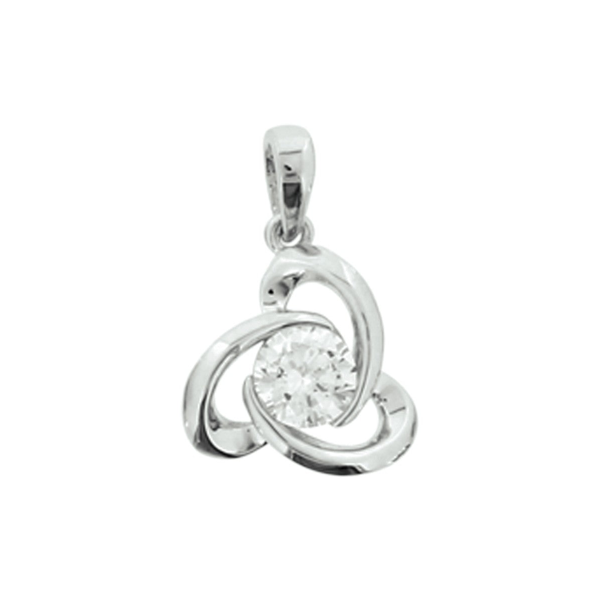 zilver gerhodineerd hanger zirkonia 1320606 - PansiteNederland.nl