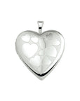 zilver gerhodineerd medaillon hart gravure 1320623