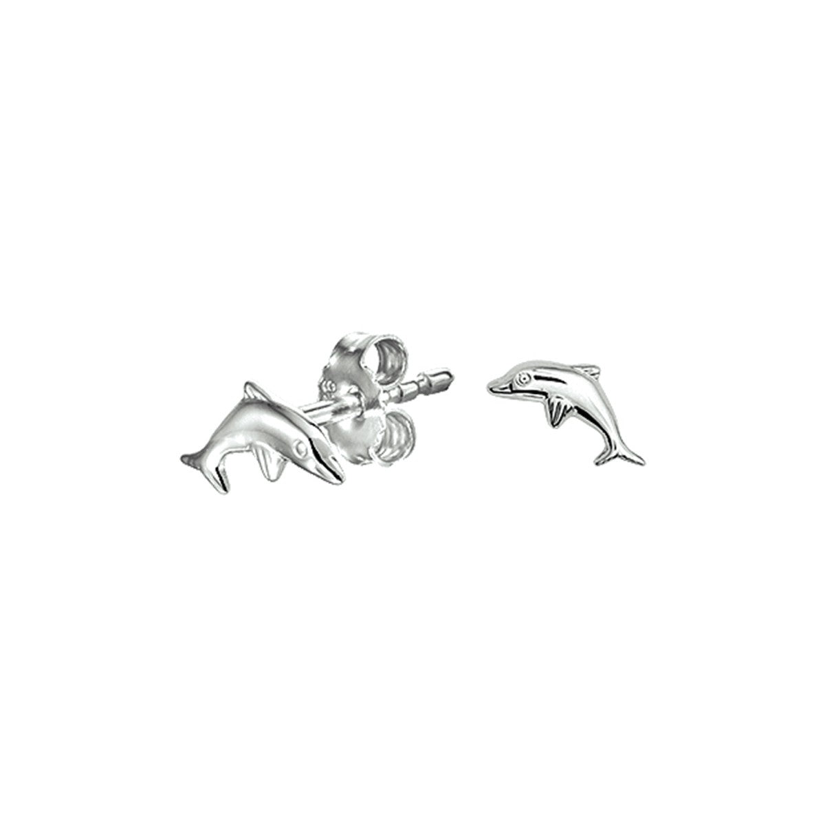 Zilver Gerhodineerd Oorknoppen Dolfijn 1320678 - PansiteNederland.nl