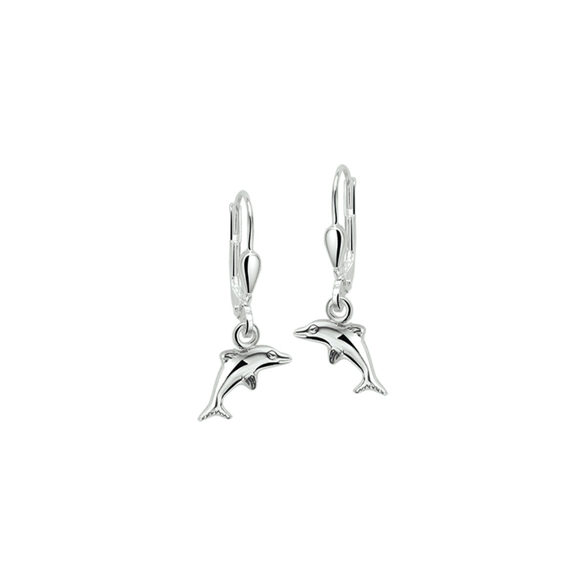 Zilver Gerhodineerd Oorhangers Dolfijn Brisur Haak 1320687 - PansiteNederland.nl