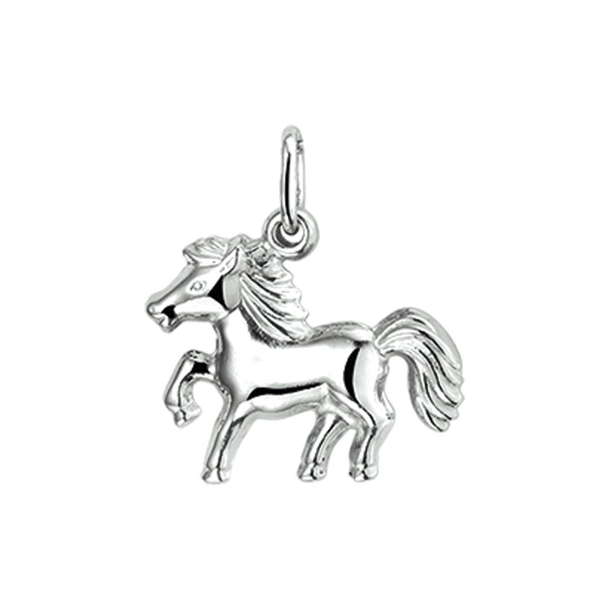zilver gerhodineerd hanger paard 1320694 - PansiteNederland.nl
