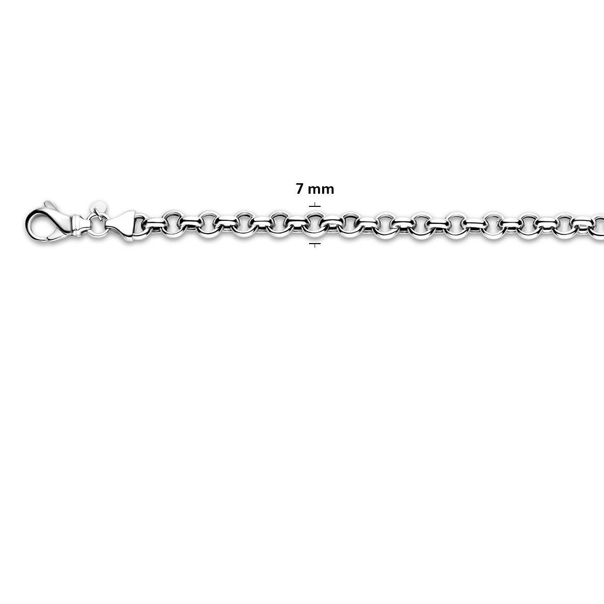 Armband jasseron 7,0 mm zilver