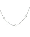 zilver gerhodineerd collier zirkonia 40 + 4 cm 1320719