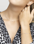 zilver gerhodineerd collier zirkonia 40 + 4 cm 1320719