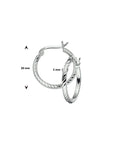 Zilver Gerhodineerd Oorringen Gediamanteerd 1320753 - PansiteNederland.nl