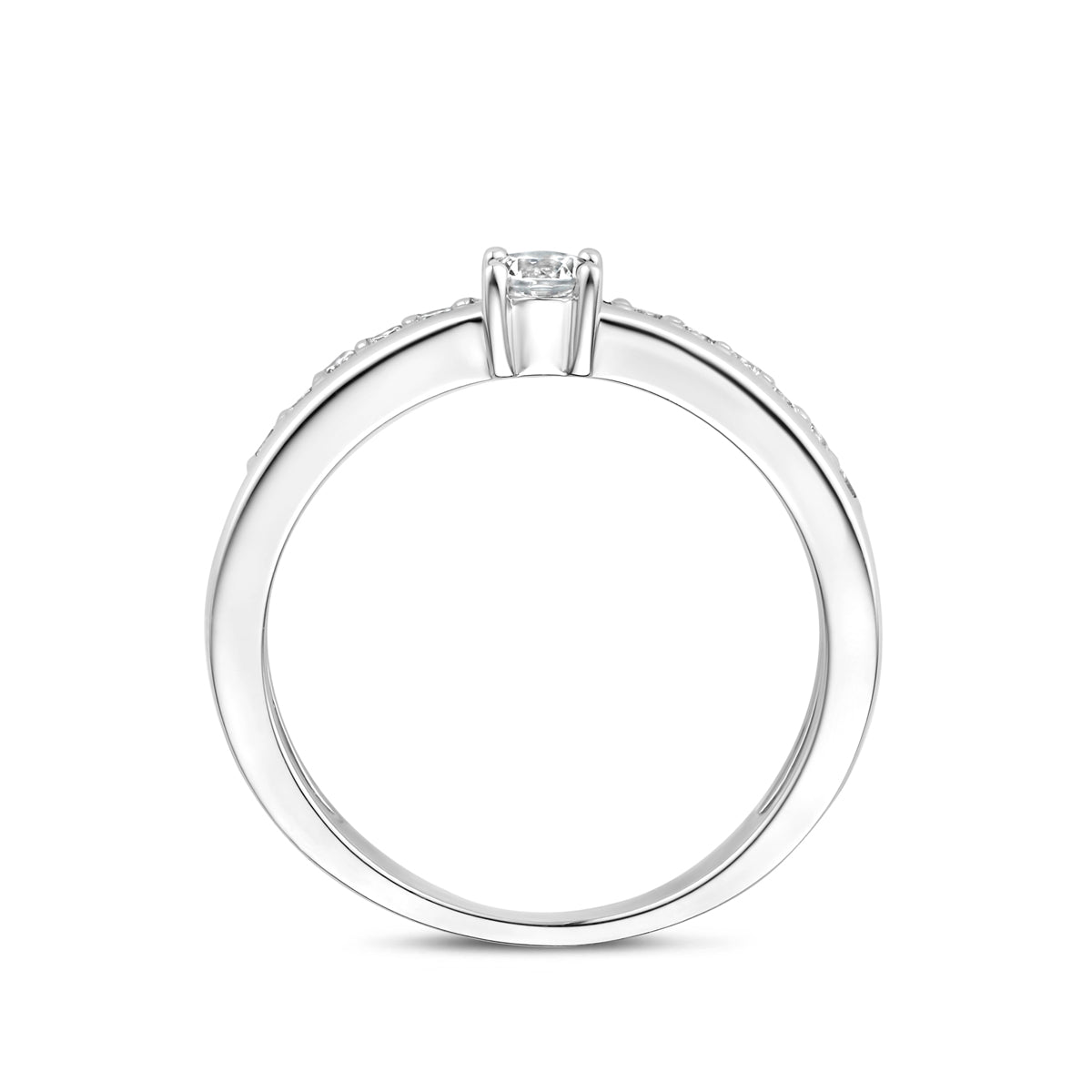Ring zirkonia zilver