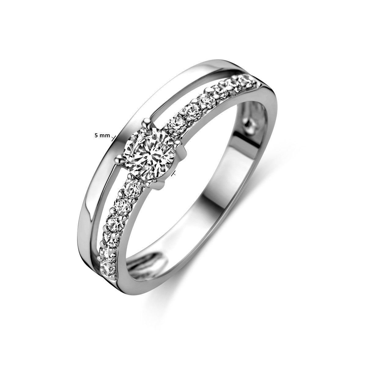 Zilveren ring met zirkonia - 1322115