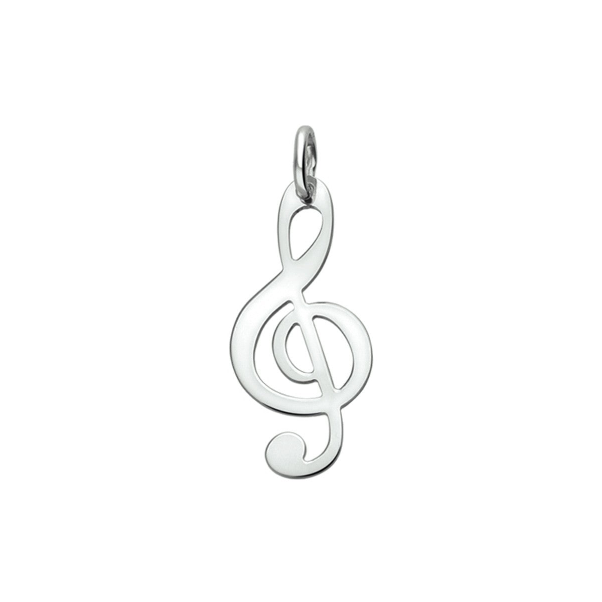zilver gerhodineerd hanger muzieknoot 1321182 - PansiteNederland.nl