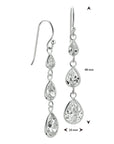 Zilver Gerhodineerd Oorhangers Zirkonia Franse Haak 1321196 - PansiteNederland.nl