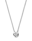 zilver gerhodineerd collier zirkonia 41 + 4 cm 1321248