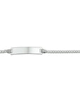 Zilverer Gerhodineerd graveerarmband gourmette 4-zijdes geslepen plaat 4,2 mm 1321351 - PansiteNederland.nl